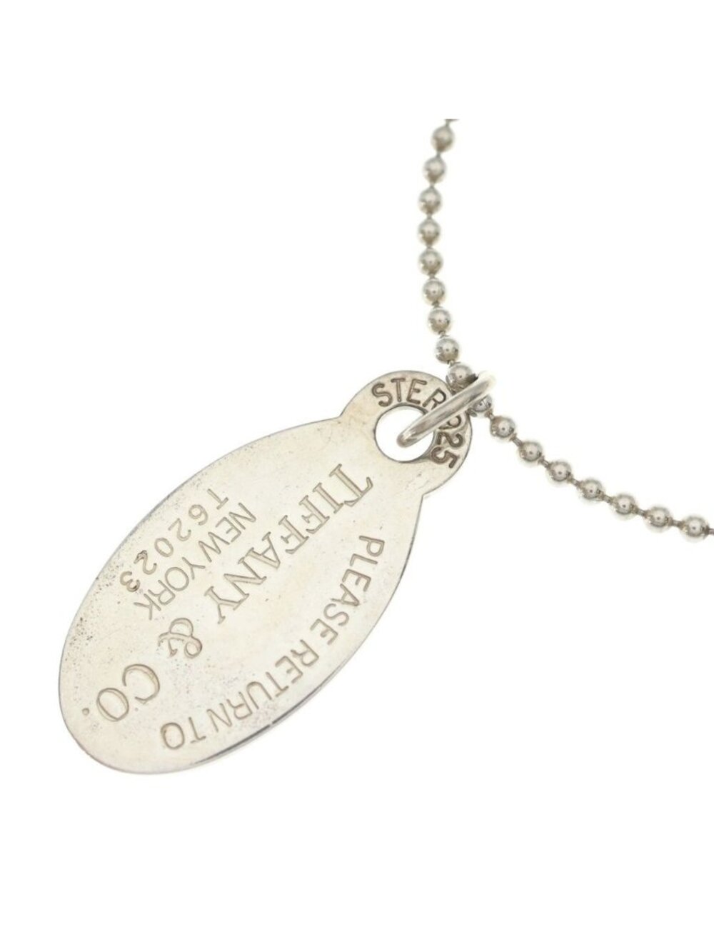 Tiffany & Co Return to Oval Tag Chain Necklace Silver